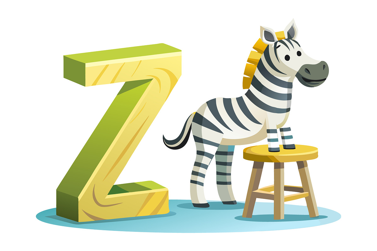 A-Z 3D Alphabet with Cute Character, a Graphic by Creative_View (Photo 18 of 28)