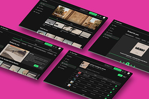 Music player Streaming Audio Web App, an UI Kit Template by nagaredesignstudio