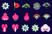 Summer flowers set – 87+ elements, a Decorative Illustration by Schumacher Shop (Thumbnail 16 of 26)