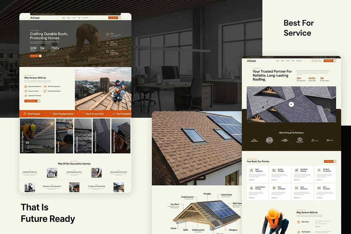 Crest - Roofing WordPress Theme, a WordPress Template by ThemesRain (Photo 3 of 3)