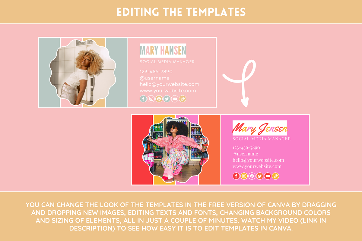 Pastel Email Signature Bundle, an Email Template by SunshineStudioBoutique (Photo 6 of 9)