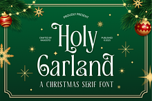 Holly Garland Christmas Serif Font