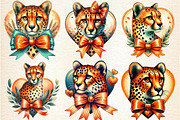 Valentine's Cheetah Clipart, an Illustration by DreamArtGraphic (Thumbnail 2 of 6)