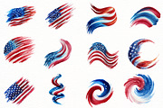 Patriotic American Brushtrokes Clipa, an Illustration by Designworld (Thumbnail 3 of 8)