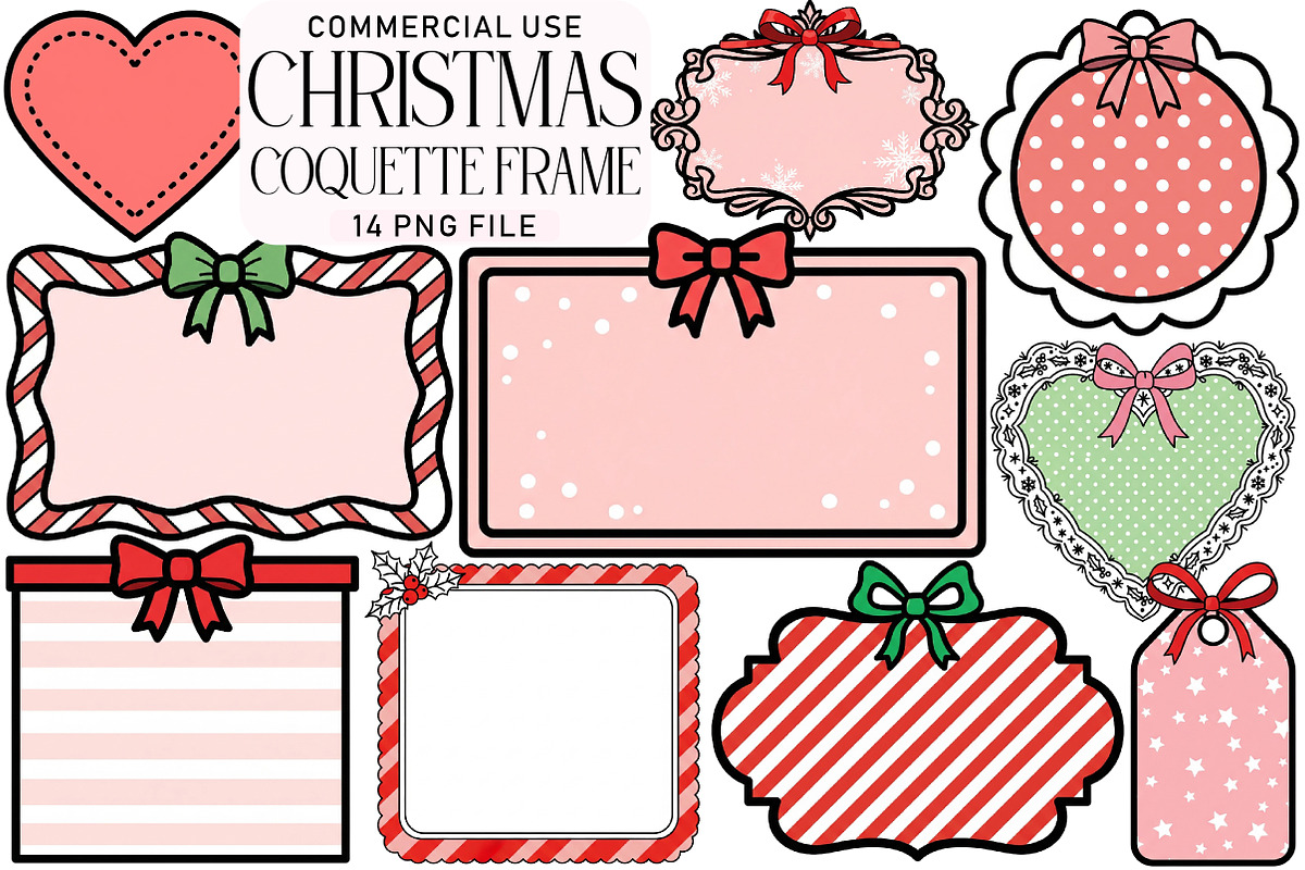Christmas Coquette Wall Art Frame Bu, an Illustration by Daily.Designs (Photo 1 of 4)