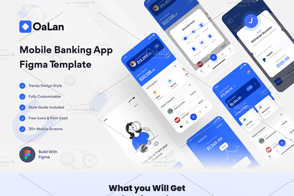 Mega – E-Wallet App UI Kit Bundle, an UI Kit Template by DesignsLab (Photo 4 of 5)