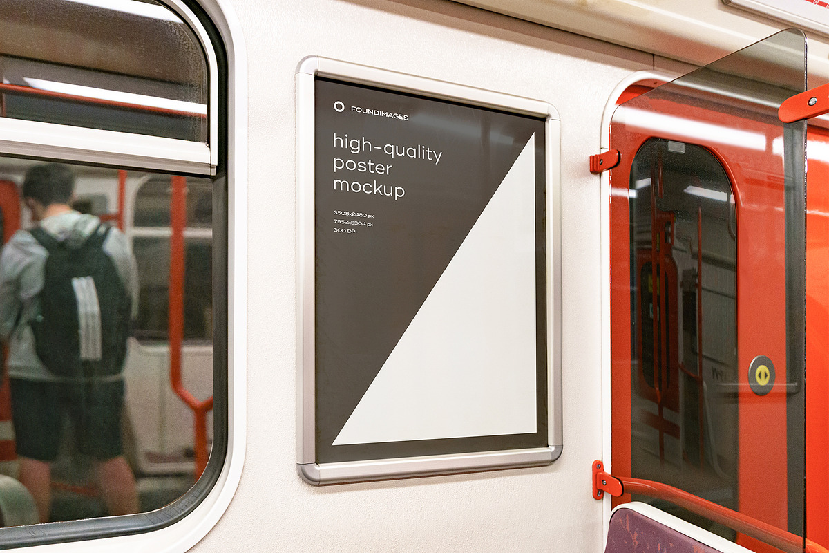 Subway Poster Mockup Bundle Metro, an Advertising Mockup by FoundImages (Photo 54 of 61)