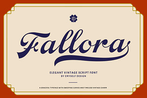 ED Fallora - Vintage Script Font, a Script Font by Emyself Design