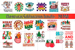Retro Christmas Sublimation Bundle