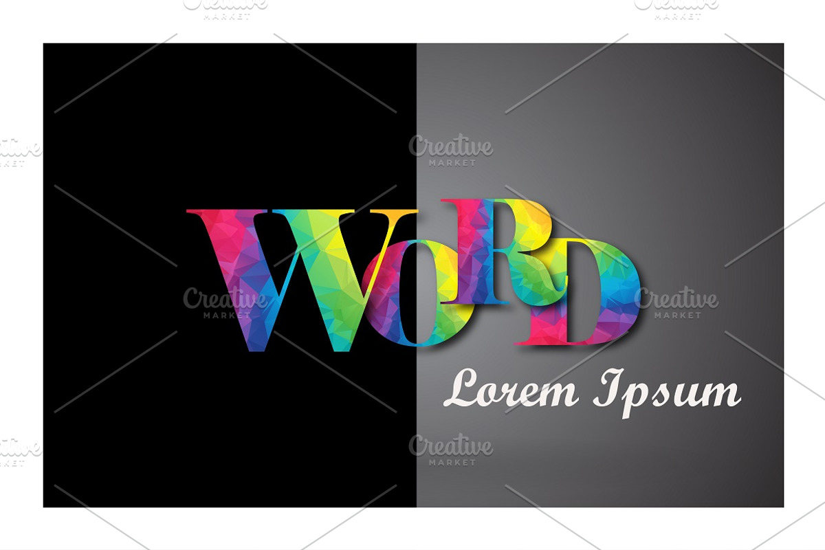 Rainbow polygonal alphabet, a Decorative Illustration by A.Lila (Photo 4 of 4)