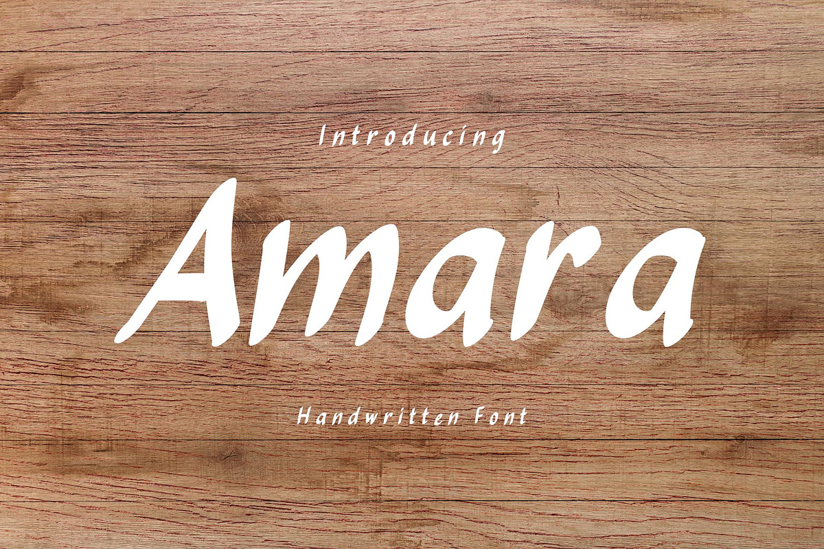 Amara is a cute handwritten font, a Handwritten Font by Brown Cupple (Photo 1 of 5)