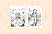 Halloween Coloring Page, an Illustration by DesignDevisers (Thumbnail 2 of 5)