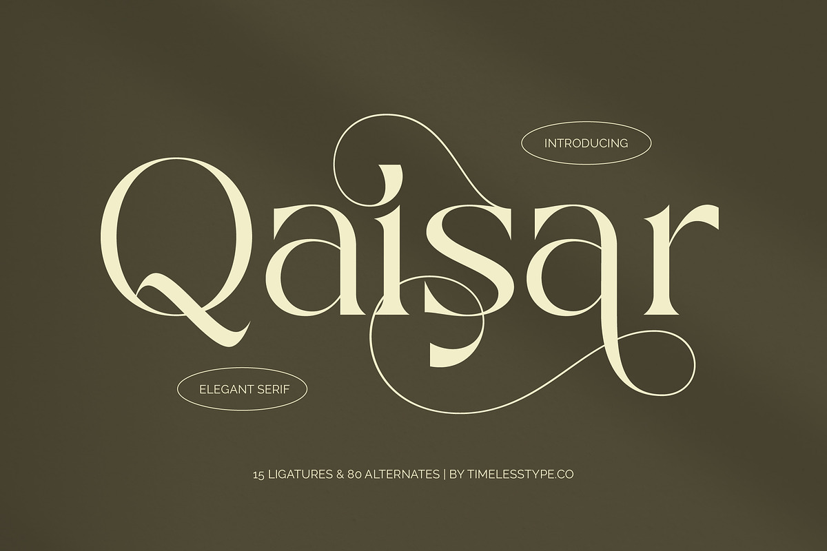 Qaisar Elegant Modern Serif, a Serif Font by timelesstype.co (Photo 1 of 20)