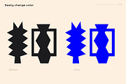 Linocut Logos Vector Bundle, a Branding & Logo Template by ClayStudio (Thumbnail 2 of 9)