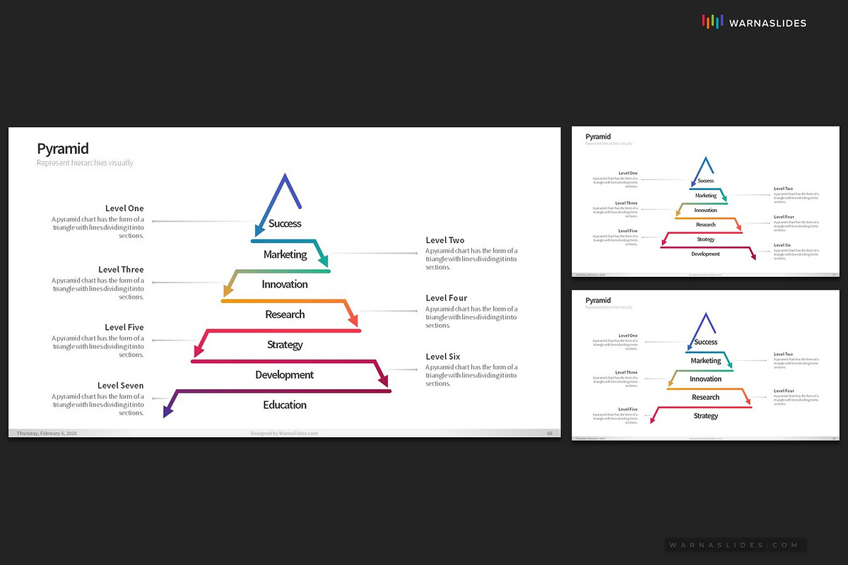 Pyramid Diagram PowerPoint Templates, a Presentation Template by Warna Works (Photo 14 of 23)