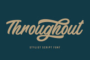 Throughout - Stylist Script Font, a Script Font by Arendxstudio (Thumbnail 1 of 9)