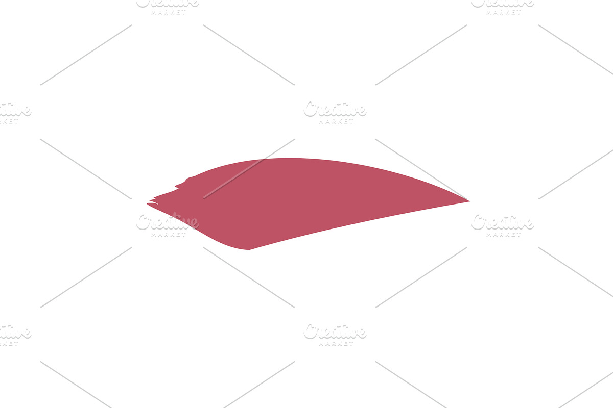 Single rosy pink lipstick swatch for, an Illustration by okskukuruza