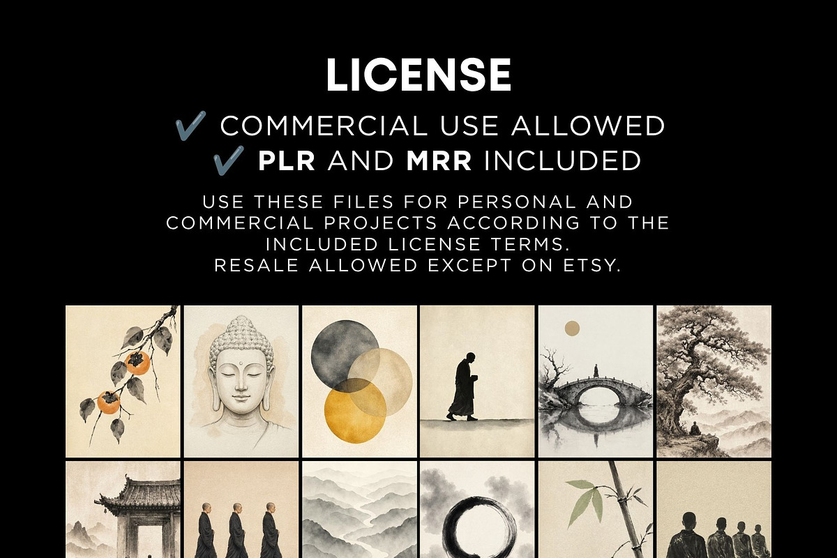 Zen Japanese Wall Art Prints, a Decorative Illustration by Selenique Studio (Photo 2 of 12)