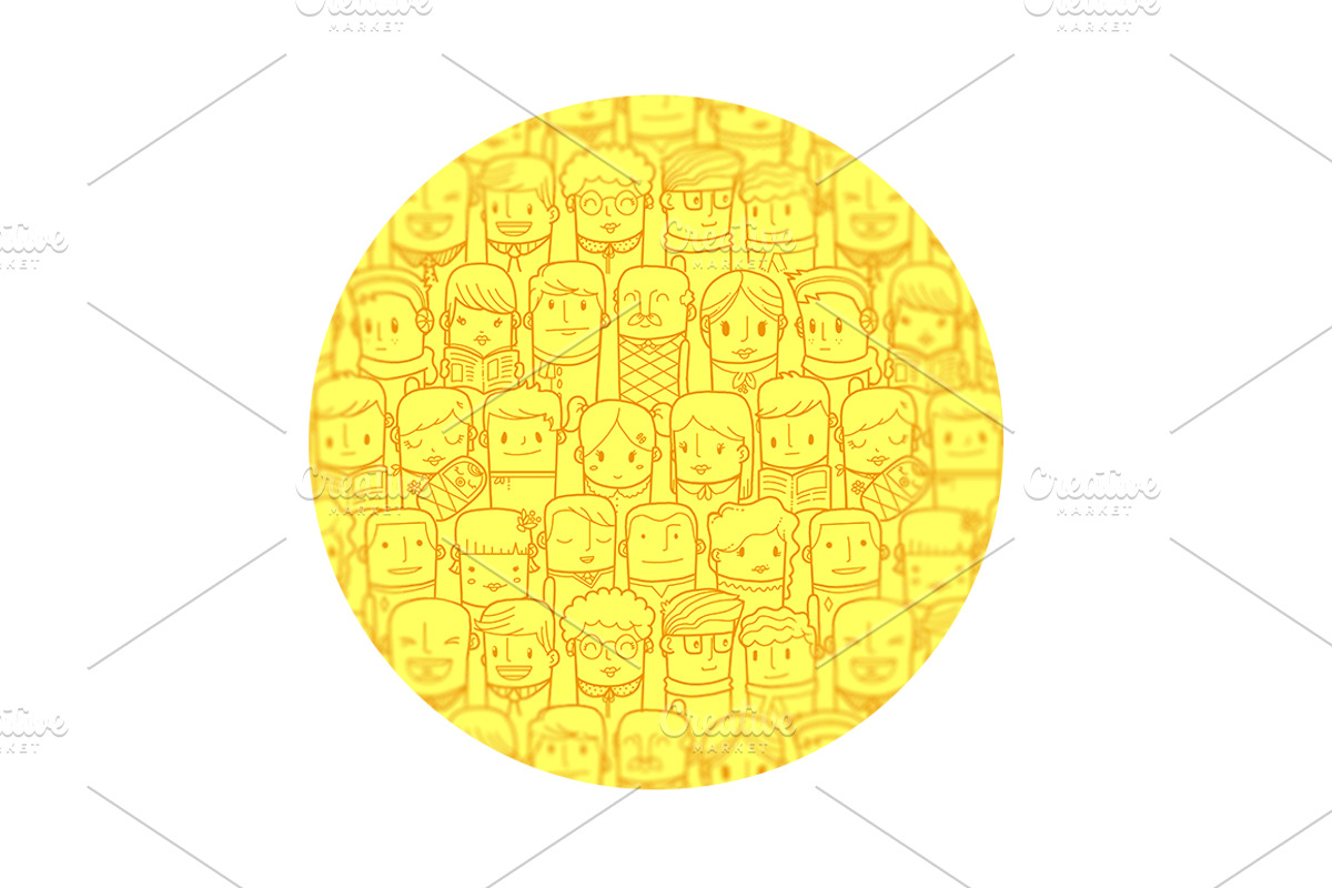 Seamless people pattern 1, a Pattern Graphic by Beatriz Gascón (Photo 3 of 5)