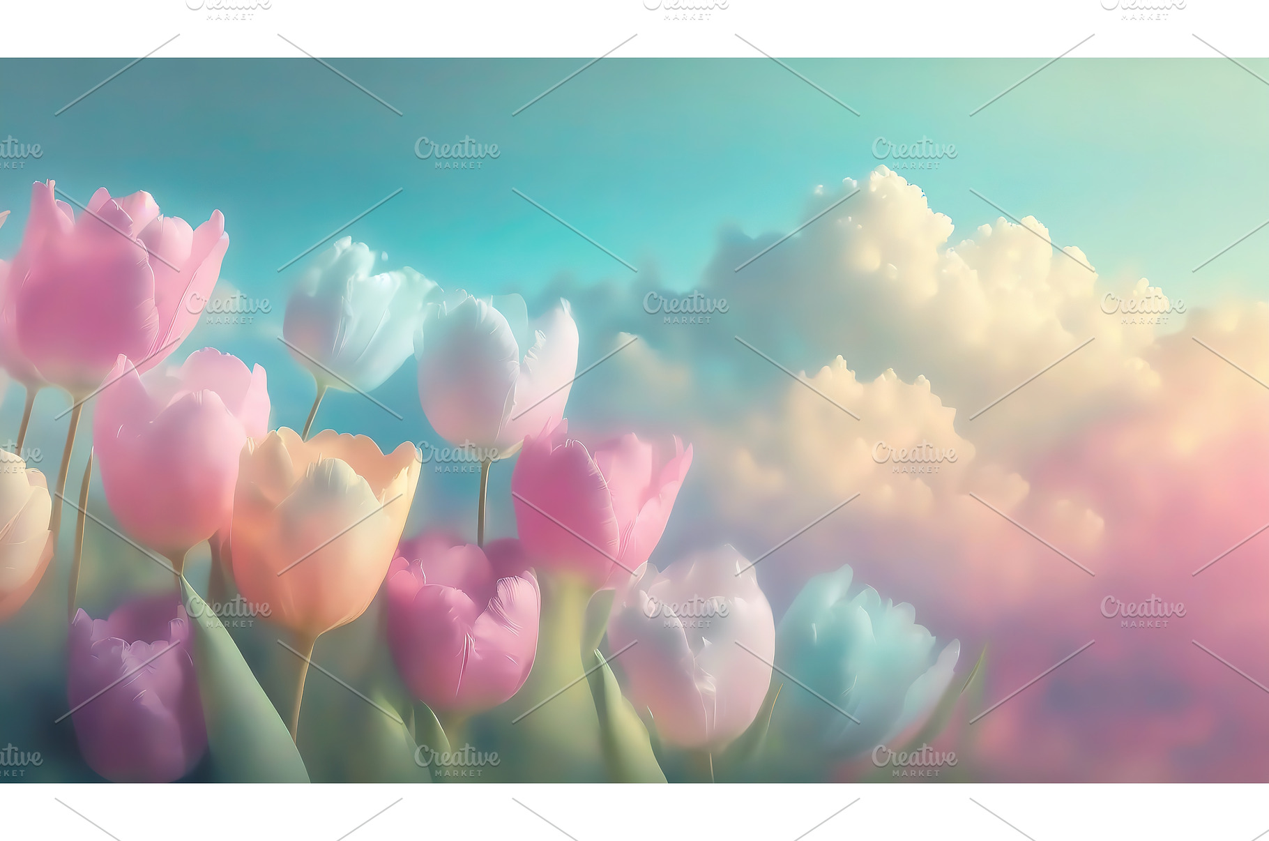 A pastel-colored field of tulips, a Nature Photo by Igor Tichonow