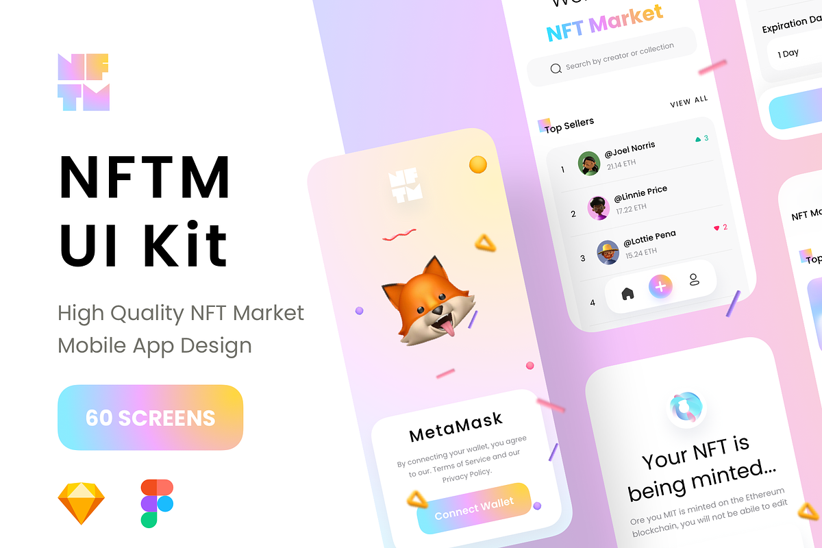NFT Market UI Kit, an UI Kit Template by UrLabs (Photo 1 of 8)