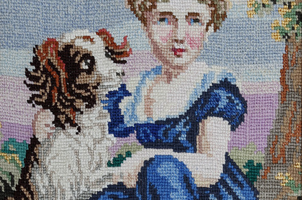Girl With Dog Cross Stitch Pattern, an Arts & Entertainment Photo by UltraShop