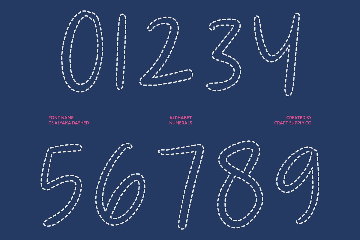 CS Alyaka Dashed, a Script Font by Craft Supply Co. (Photo 6 of 8)