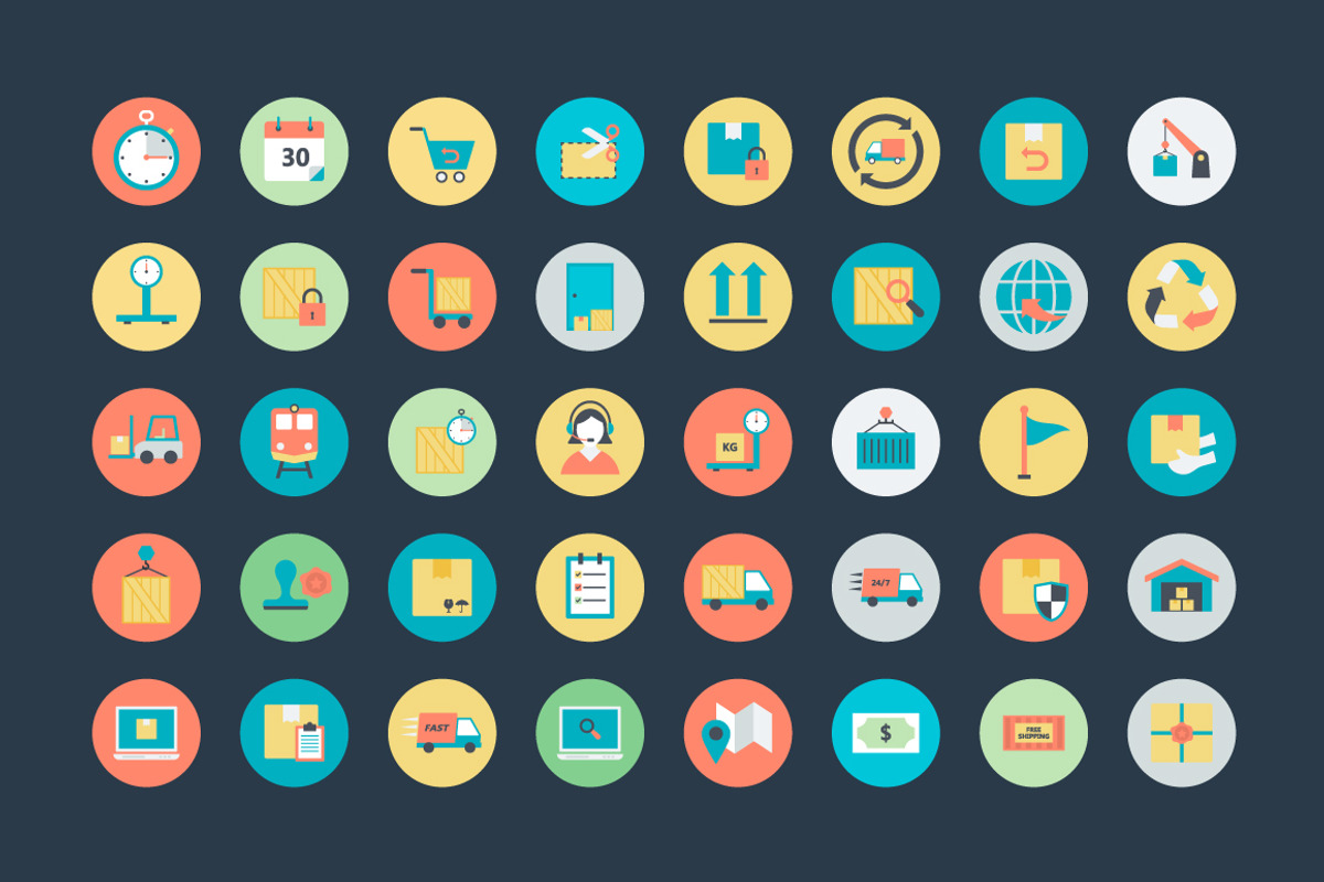 75+ Flat Logistics Delivery Icons, a Duotone Icon by Vectors Market (Photo 2 of 3)