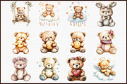 Nursery Teddy Bear Clipart,Boho Clip, an Illustration by Sublimation Artist (Thumbnail 3 of 6)