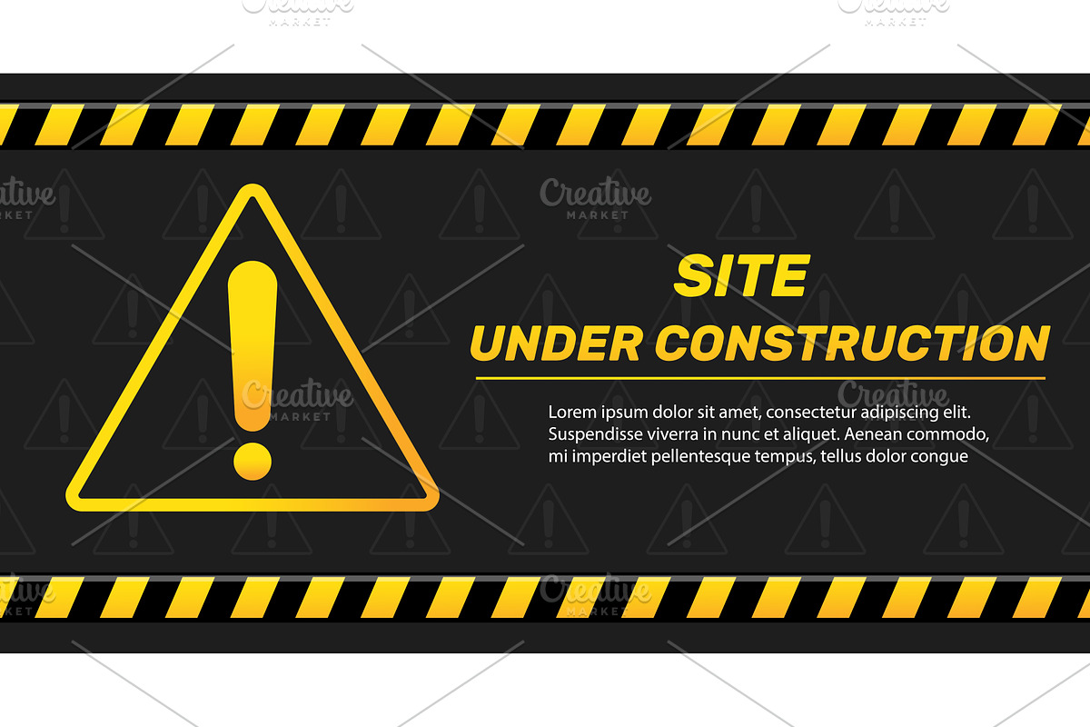 Website page with warning site is, a Technology Illustration by Vectorbuum