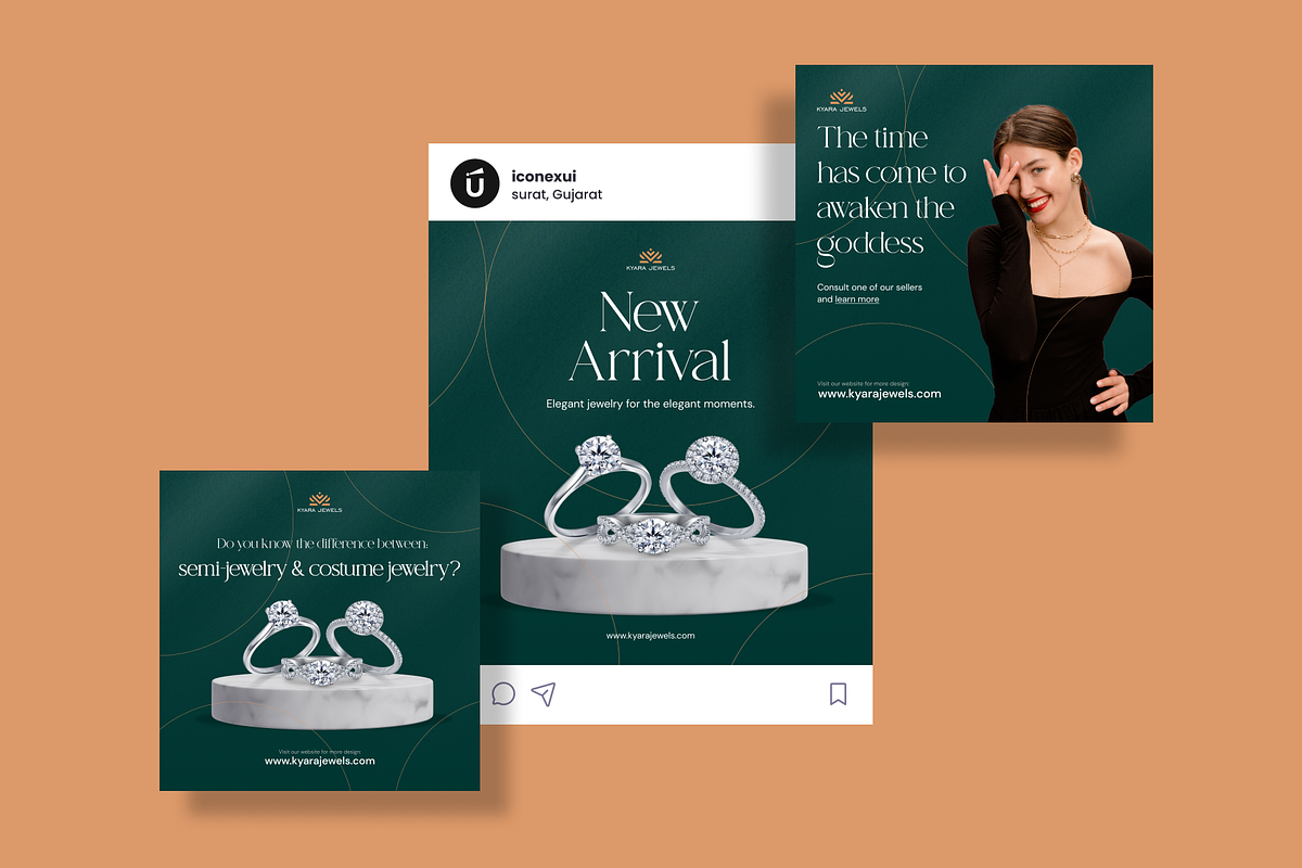Jewellery Social Media Post Template, a Social Media Template by IconexUI (Photo 2 of 4)