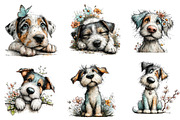 Whimsical Spring Dog Clipart, an Illustration by Dream Creation (Thumbnail 4 of 6)