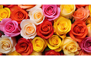 beauty bouquet roses background ai, a Beauty & Fashion Photo by pikepicture