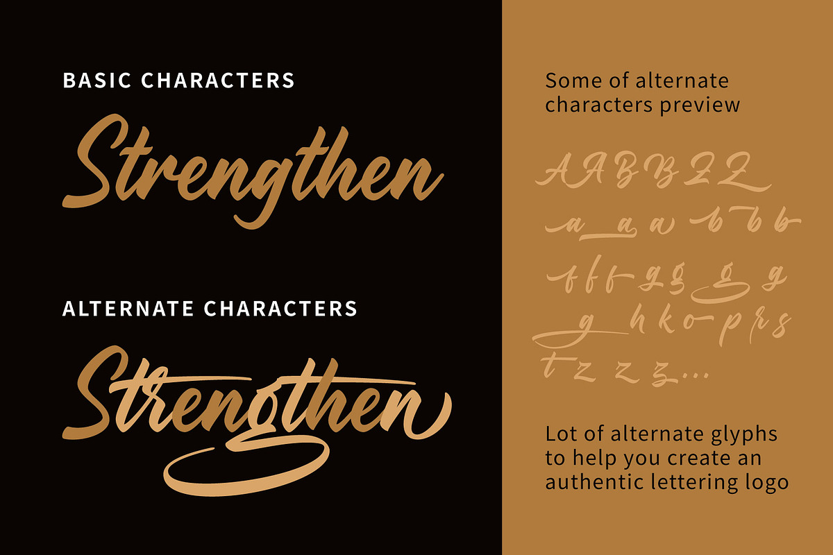 Strengthen Script, a Script Font by JROH Creative (Photo 12 of 17)