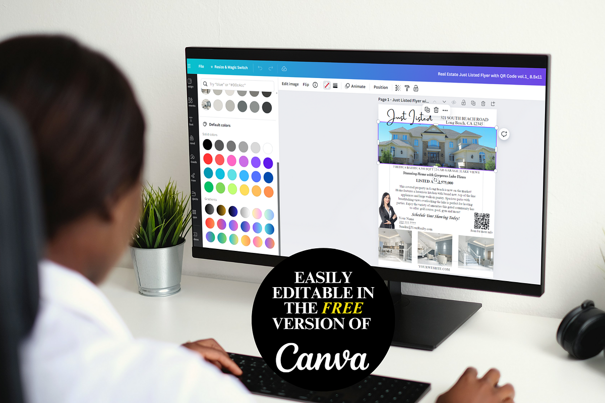 Real Estate Just Listed Flyer, a Flyer Template by GraphiqueGlow (Photo 5 of 6)