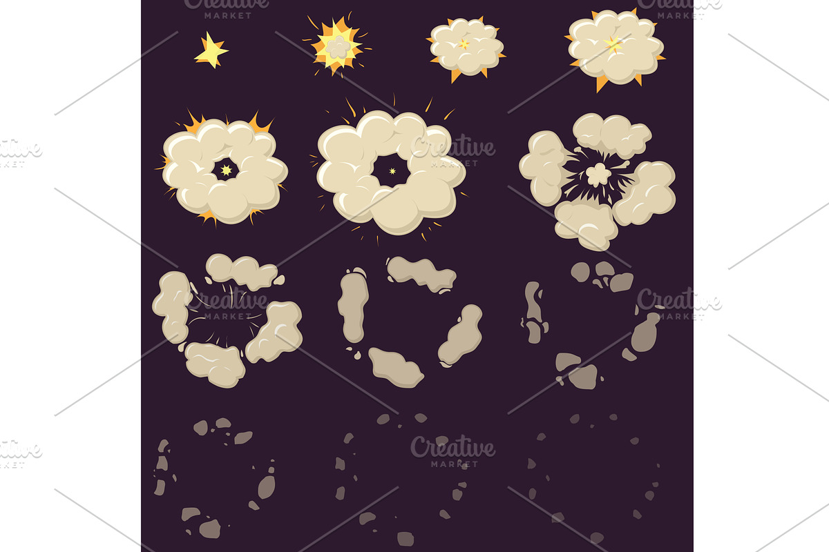 night Explode effect animation, an Illustration by piter.goskov