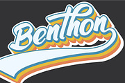 Benthon - Display|Script&Handwriting, a Script Font by Kreativ Space (Thumbnail 1 of 7)