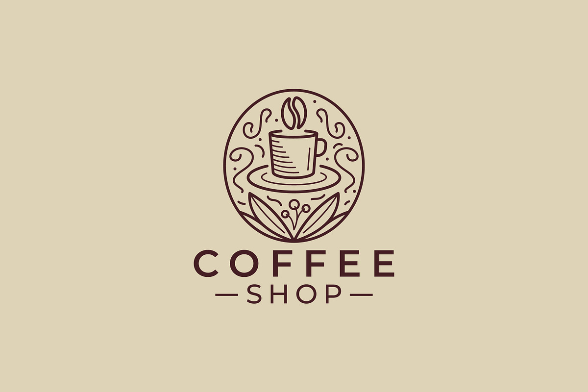 Logo Elegant Bean Coffee Cup, a Branding & Logo Template by Signatoro (Photo 1 of 3)