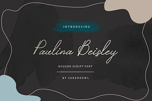 Calligraphic Script Font - Paulina B