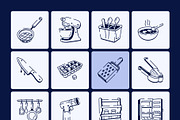 Kitchen Doodle Icon, an Outline Icon by Vectors Market (Thumbnail 9 of 9)