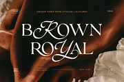 Brown Royal - Stylish Ligature Font, a Serif Font by Sarid Ezra (Thumbnail 1 of 9)