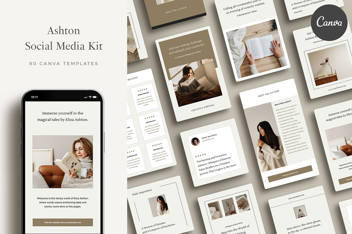 Ashton Social Media Kit, a Social Media Template by Ruben Stom (Photo 1 of 19)