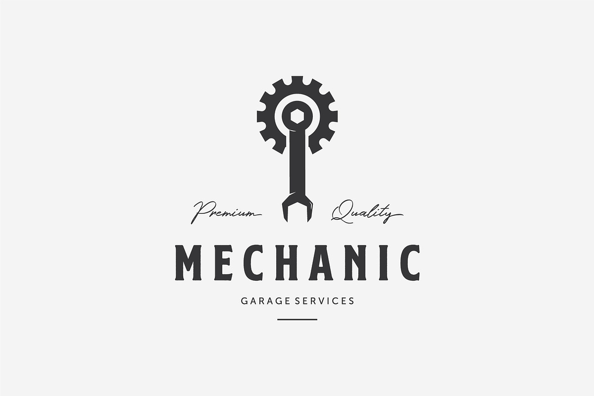 Gear Wrench Spanner Piston Logo Icon, a Branding & Logo Template by Pyruos ID