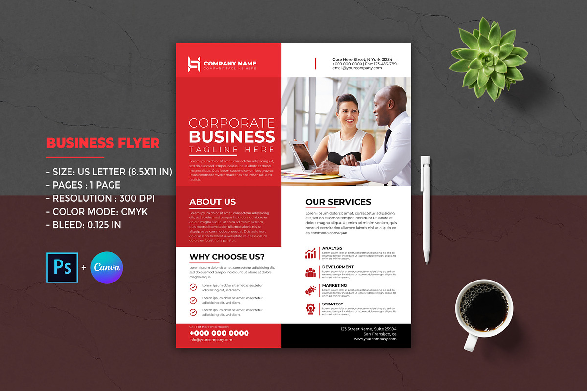 Business Flyer | Corporate Flyer, a Flyer Template by Designscozy (Photo 1 of 5)