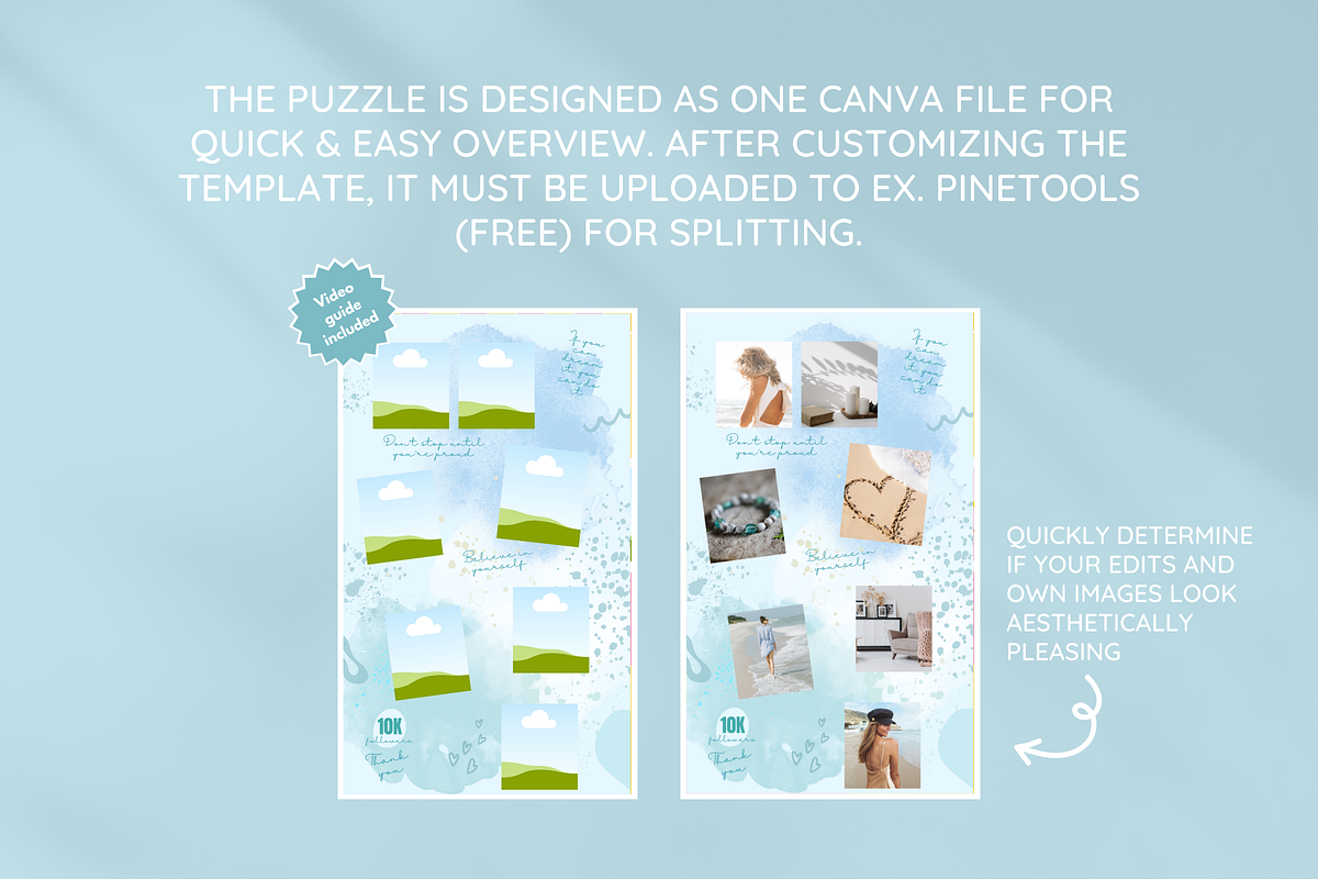 Blue Instagram Puzzle, a Social Media Template by SunshineStudioBoutique (Photo 6 of 9)