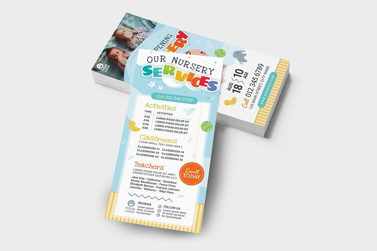 Children’s Nursery Flyer Templates, a Flyer Template by BrandPacks (Photo 7 of 8)