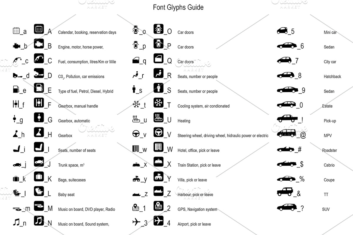 Car Rental Typeface preview 4