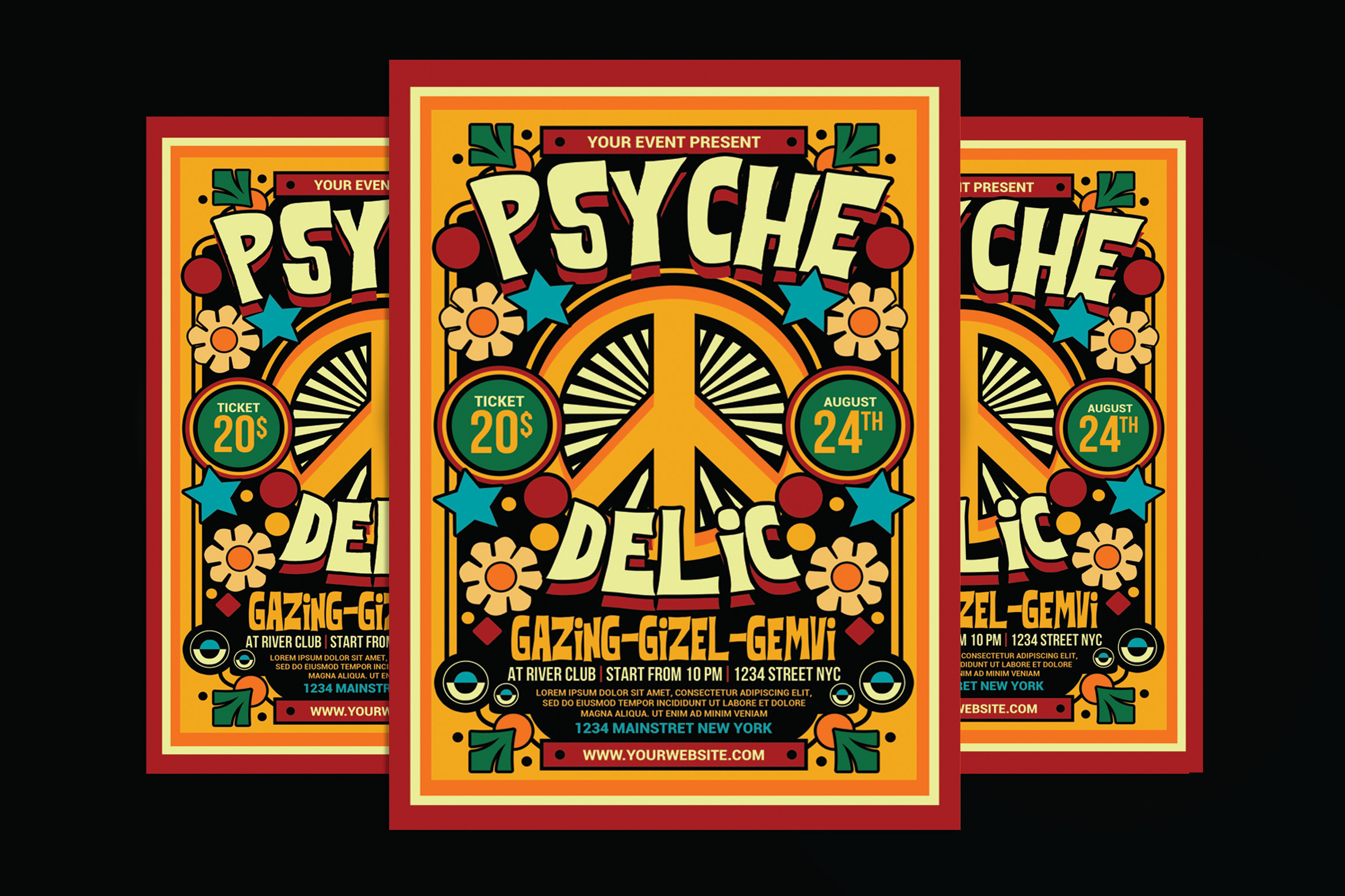 Psychedelic Music Flyer
