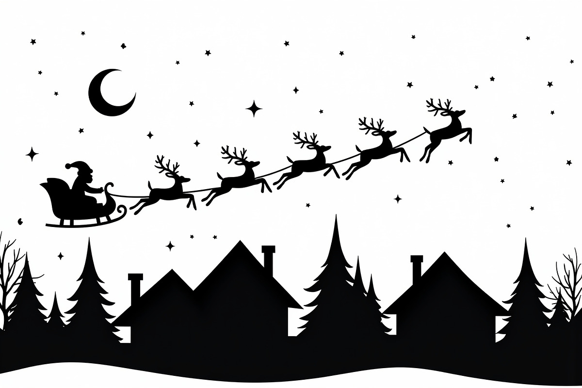 Holiday Village Silhouette Pack, an Illustration by hafijul (Photo 19 of 21)