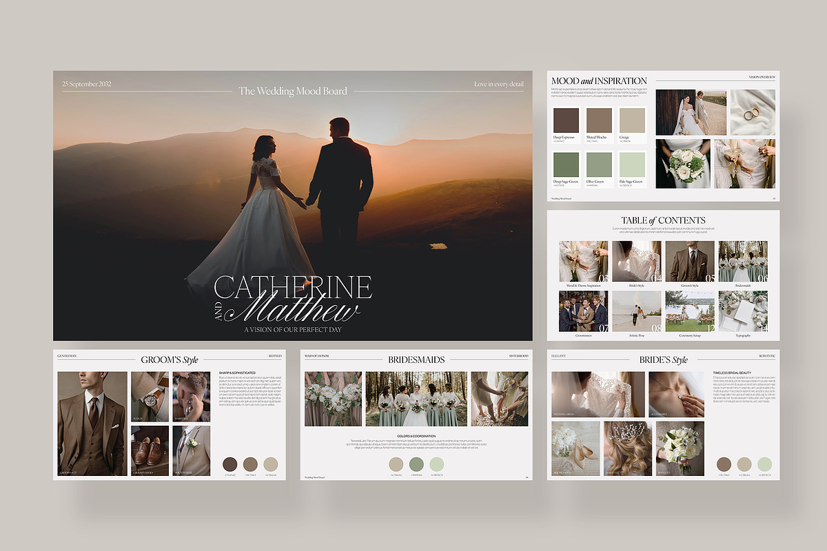 Wedding Mood Board Template (Digital, a Stationery Template by BrandPacks (Photo 2 of 6)